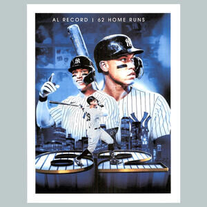 #0266  Aaron Judge 62 Home Runs 4x6 Version Glossy Photo Fast Ship